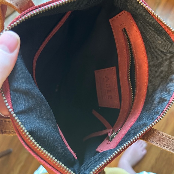 Able Red Leather Crossbody Bag - Picture 5 of 5